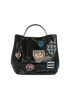 Diorific Patches Bucket Bag, front view